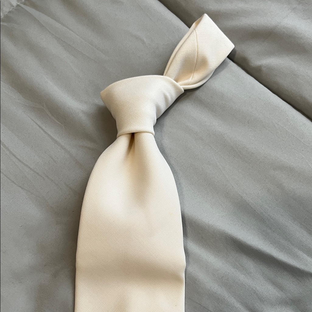 Stefano Ricci Cream Silk & Wool Tie